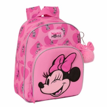 Skolas soma Minnie Mouse Loving Rozā 28 x 34 x 10 cm