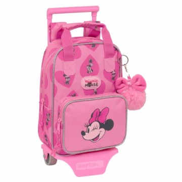 Школьный рюкзак с колесиками Minnie Mouse Loving Розовый 20 x 28 x 8 cm