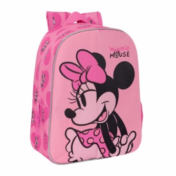 Bērnu soma Minnie Mouse Loving Rozā 26 x 34 x 11 cm