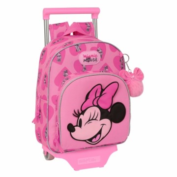Школьный рюкзак с колесиками Minnie Mouse Loving Розовый 28 x 34 x 10 cm