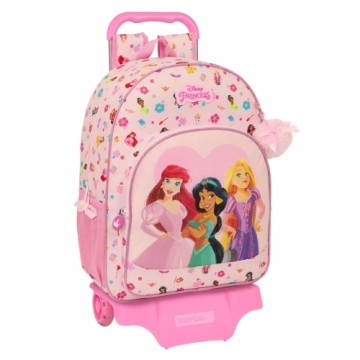 Школьный рюкзак с колесиками Princesses Disney Summer adventures Розовый 33 x 42 x 14 cm