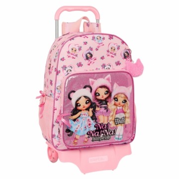 Школьный рюкзак с колесиками Na!Na!Na! Surprise Fabulous Розовый 33 x 42 x 14 cm