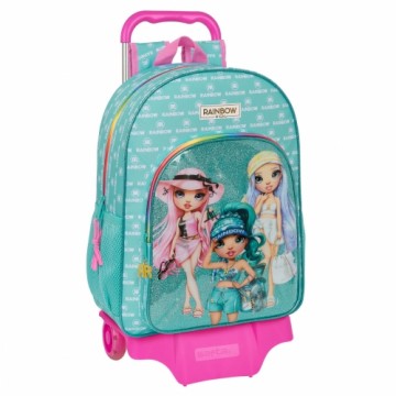 Школьный рюкзак с колесиками Rainbow High Paradise бирюзовый 33 x 42 x 14 cm