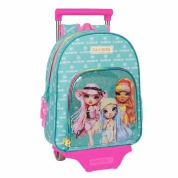 Школьный рюкзак с колесиками Rainbow High Paradise бирюзовый 28 x 34 x 10 cm