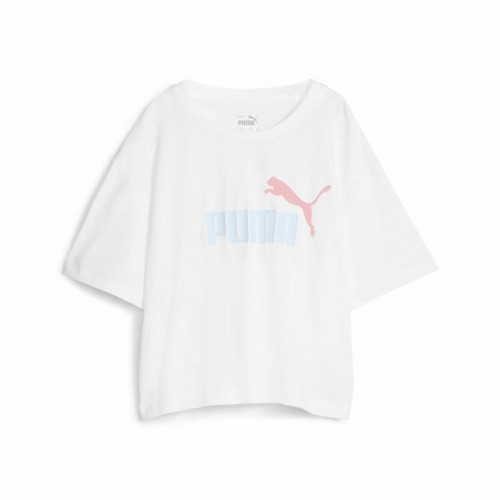 Krekls ar Īsām Piedurknēm Bērniem Puma Girls Logo Cropped Balts image 1