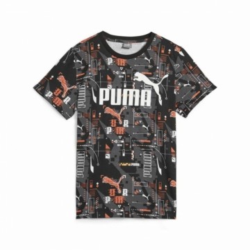 Krekls ar Īsām Piedurknēm Bērniem Puma Ess+ Futureverse Aop Melns