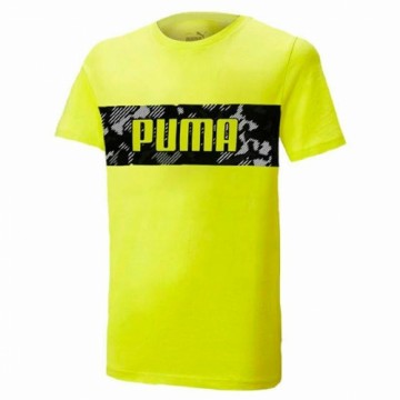 Krekls ar Īsām Piedurknēm Bērniem Puma Active Sports Graphic Dzeltens