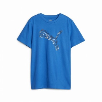 Krekls ar Īsām Piedurknēm Bērniem Puma Active Sports Graphic Zils