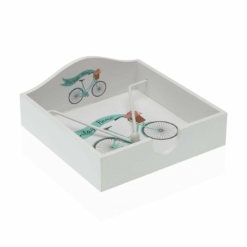 Коробка для салфеток Versa Велосипед Деревянный 18 x 7 x 18 cm