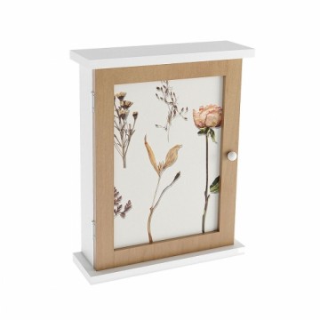 Шкаф для ключей Versa Цветы Деревянный MDF 6,5 x 26 x 20 cm