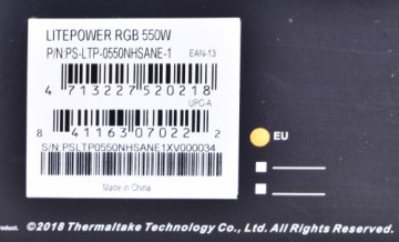 Computer power supply THERMALTAKE LITEPOWER RGB 550W, 24-pin
