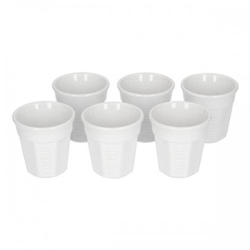 Set of 6 espresso cups BIALETTI BICCHIERINI Porcelain 6x 60 ml White image 1