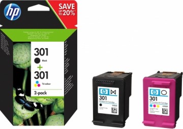 Hewlett-packard HP 301 2-pack Black/Tri-color Original Ink Cartridges
