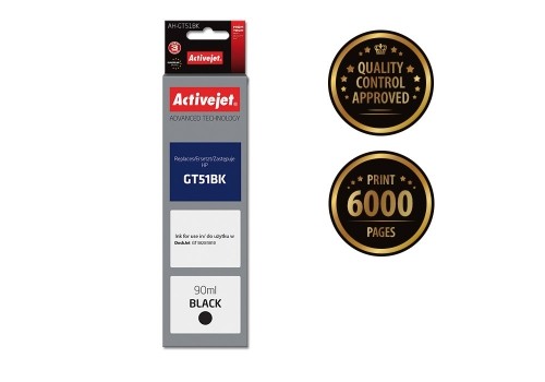 Activejet AH-GT51Bk ink (replacement for HP GT-51BK M0H57AE; Supreme; 90 ml; black) image 2