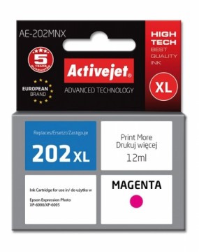 Activejet AE-202MNX ink (replacement for Epson 202XL H34010; Supreme; 12 ml; magenta)