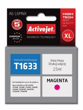 Activejet AE-16MNX Ink cartridge (replacement for Epson 16XL T1633; Supreme; 15 ml; magenta)