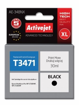 Activejet AE-34BNX ink (replacement for Epson 34XL T3471; Supreme; 30 ml; black)