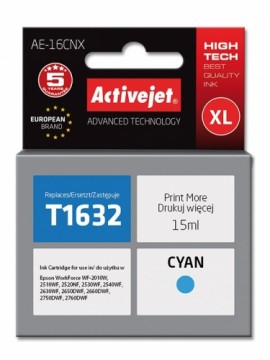 Activejet AE-16CNX Ink cartridge (replacement for Epson 16XL T1632; Supreme; 15 ml; cyan)
