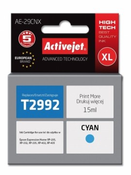Activejet AE-29CNX Ink (Replacement for Epson 29XL T2992; Supreme; 15 ml; cyan)