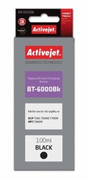 Activejet AB-6000Bk Ink Bottle (Replacement for Brother BT-6000BK; Supreme; 100 ml; black)