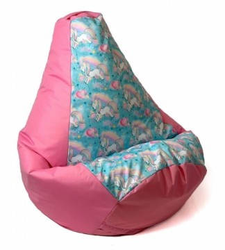 Go Gift Sako bag pouffe Pear print pink-unicorn XXL 140 x 100 cm