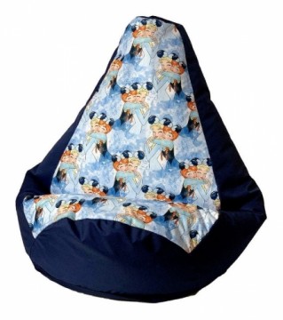 Go Gift Sako bag pouffe pear print navy blue - Frozen XXL 140 x 100 cm