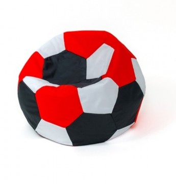 Go Gift Sako bag pouffe ball white-black-red XL 120 cm