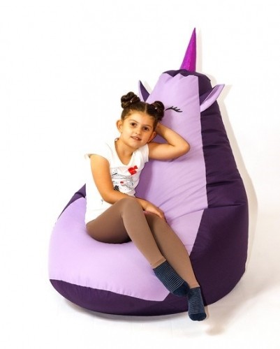 Go Gift Sako bag pouffe Unicorn purple-light purple L 105 x 80 cm image 3