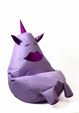 Go Gift Sako bag pouffe Unicorn with mouth purple L 105 x 80 cm