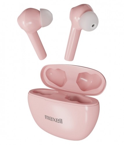 Maxell Dynamic+ wireless headphones with charging case Bluetooth pink image 1