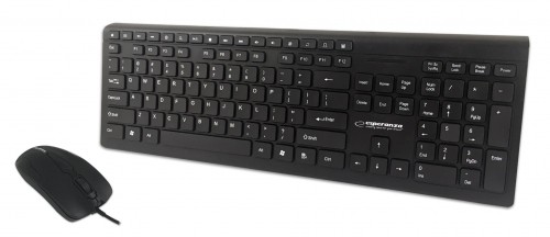 Esperanza EK138 set - USB keyboard + mouse Black image 1