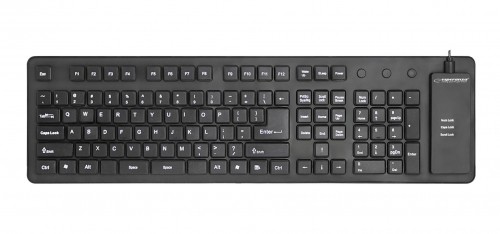 Esperanza EK140 Silicone USB QWERTY Keyboard Black image 1