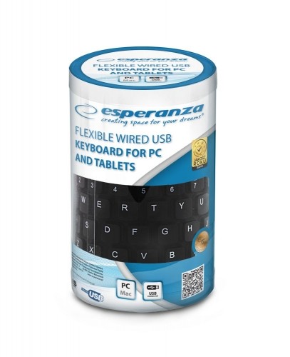 Esperanza EK140 Silicone USB QWERTY Keyboard Black image 4