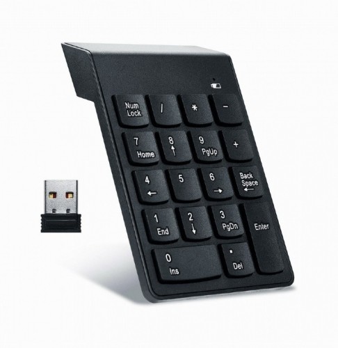 Gembird KPD-W-02 numeric keypad Notebook/PC Bluetooth Black image 3