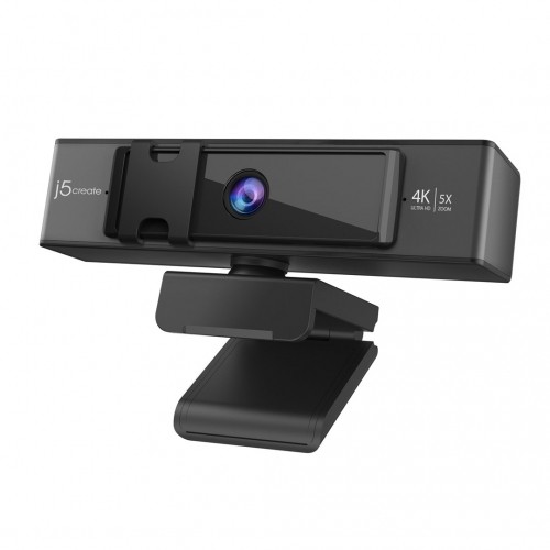 J5 Create j5create JVCU435 USB™ 4K Ultra HD Webcam with 5x Digital Zoom Remote Control, 3840 x 2160 Video Capture Resolution, Black and Silver image 2