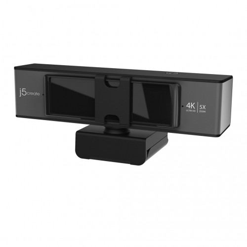 J5 Create j5create JVCU435 USB™ 4K Ultra HD Webcam with 5x Digital Zoom Remote Control, 3840 x 2160 Video Capture Resolution, Black and Silver image 3