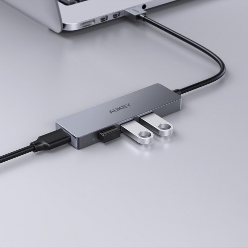 AUKEY CB-H36 Aluminium HUB USB-A | Ultra Slim | 4in1 | 4xUSB 3.0 | 5Gbps image 3