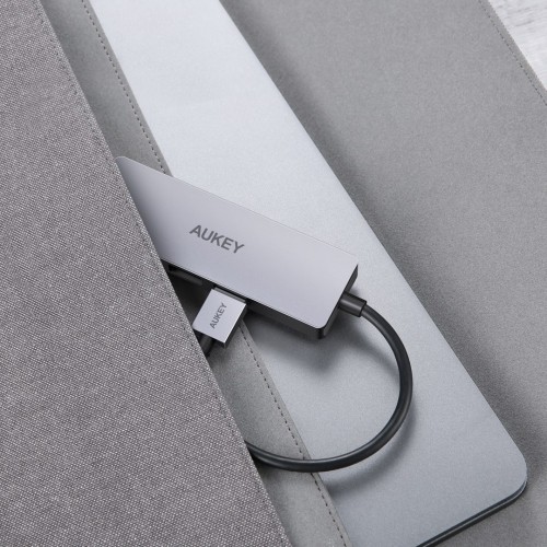 AUKEY CB-H36 Aluminium HUB USB-A | Ultra Slim | 4in1 | 4xUSB 3.0 | 5Gbps image 5