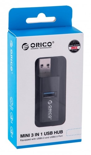 ORICO MINI HUB USB-A, 3x USB-A (2x2.0, 1x3.1), MINI-U32L-BK-BP image 2