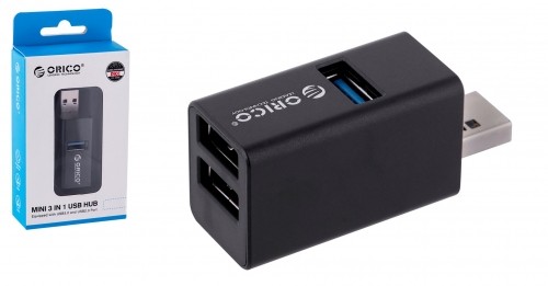 ORICO MINI HUB USB-A, 3x USB-A (2x2.0, 1x3.1), MINI-U32L-BK-BP image 3