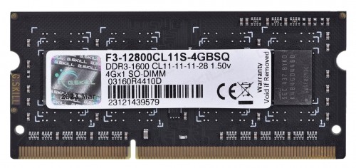 G.Skill 4GB DDR3-1600 SQ memory module 1 x 4 GB 1066 MHz image 1