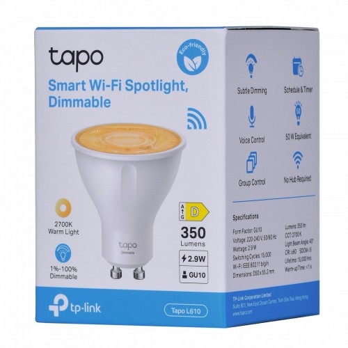 TP-Link Tapo Smart Wi-Fi Spotlight, Dimmable image 2
