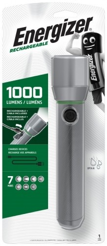 Energizer Metal Vision HD Rechargeable LED Handheld Flashlight 1000 LM, USB charging image 2