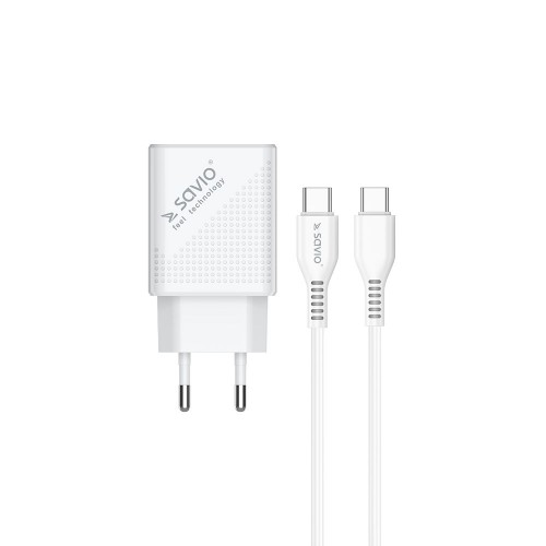 SAVIO LA-05 USB Type A & Type C Quick Charge Power Delivery 3.0 cable 1m Indoor image 1