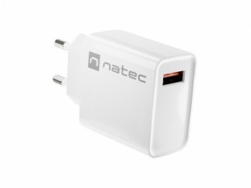 NATEC NETWORK CHARGER RIBERA USB-A 18W WHITE