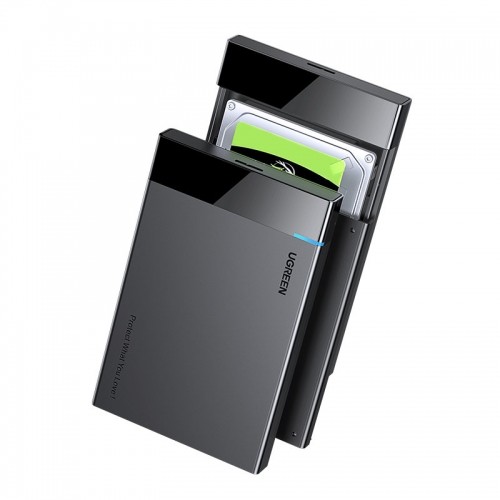 2.5" External HDD|SSD enclosure UGREEN US221, SATA 3.0, USB-C, 50cm (black) image 1