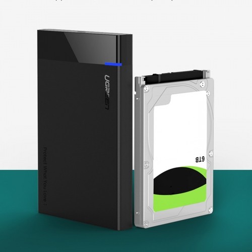 2.5" External HDD|SSD enclosure UGREEN US221, SATA 3.0, USB-C, 50cm (black) image 5