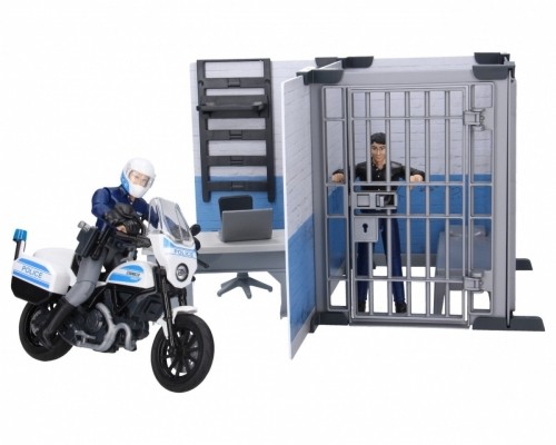 BRUDER Police Station with Police Motorcycle 62732 4001702627324 image 1