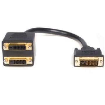StarTech.com DVI-D auf 2x DVI-D 30cm Splitter Cable - Dual Link DVI25 Y-Cable...