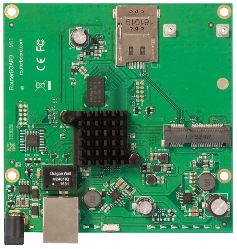 MikroTik RBM11G | Maršrutētājs | 1x RJ45 1000Mb|s, 1x miniPCI-e, 1x SIM karte image 1